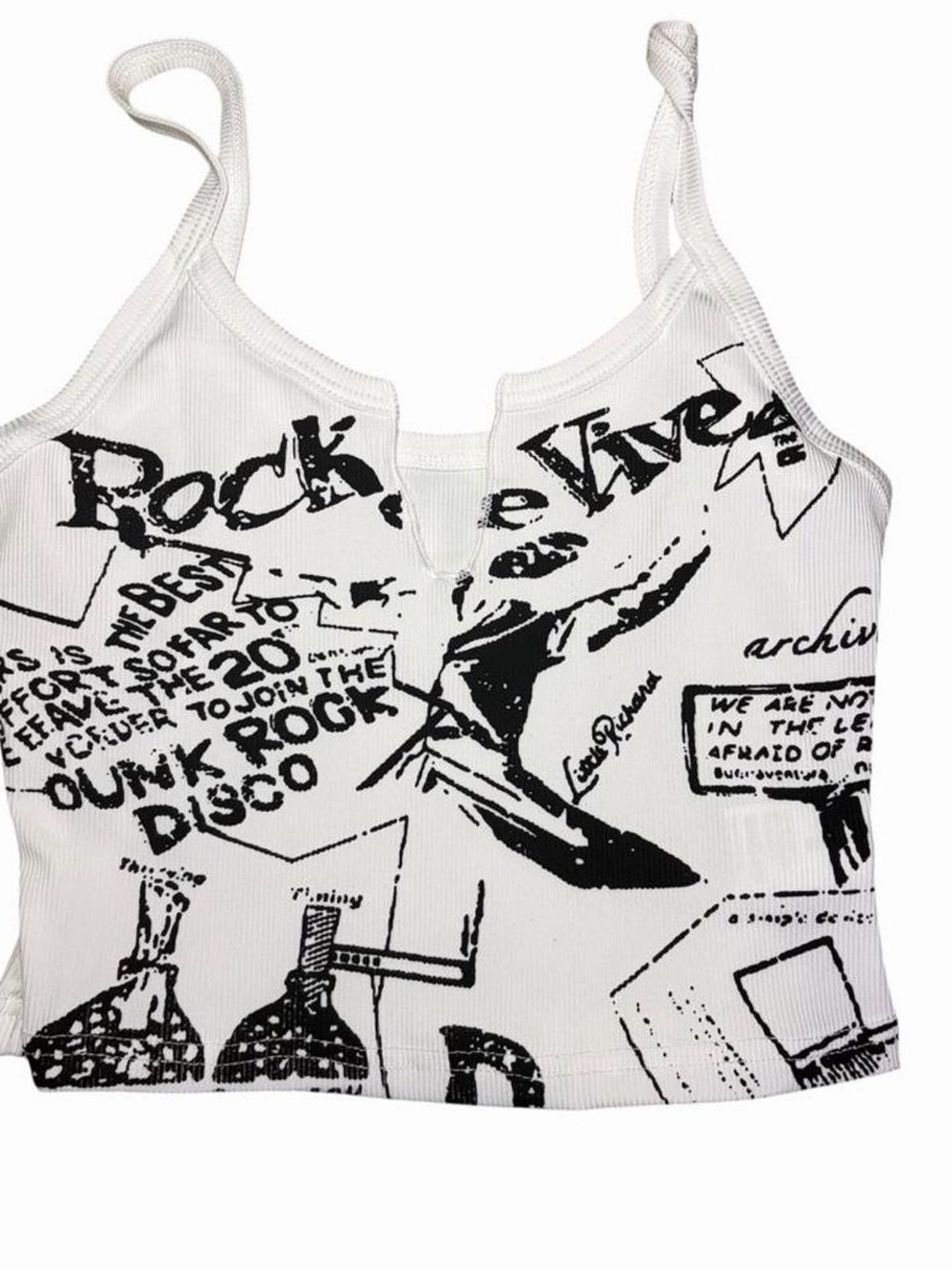 Y2K rock star graphic disco shirt